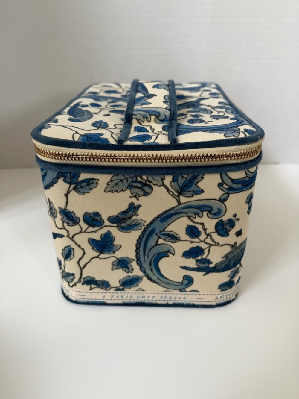 Sezane Jewelry Organizer Case Blue Birds Travel Storage Antoinette Poisson Gift - Picture 7 of 15